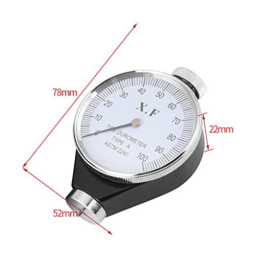 [Australia - AusPower] - Hilitand Rubber Hardness Tester, Shore Type D Rubber Tire Durometer Hardness Tester Meter 0-100 HA (D Type) D Type 