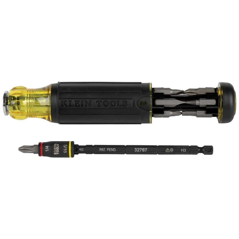[Australia - AusPower] - Screwdriver, 14-in-1 Adjustable Screwdriver with Flip Socket, HVAC Nut Drivers and Bits, Impact Rated Klein Tools 32304 