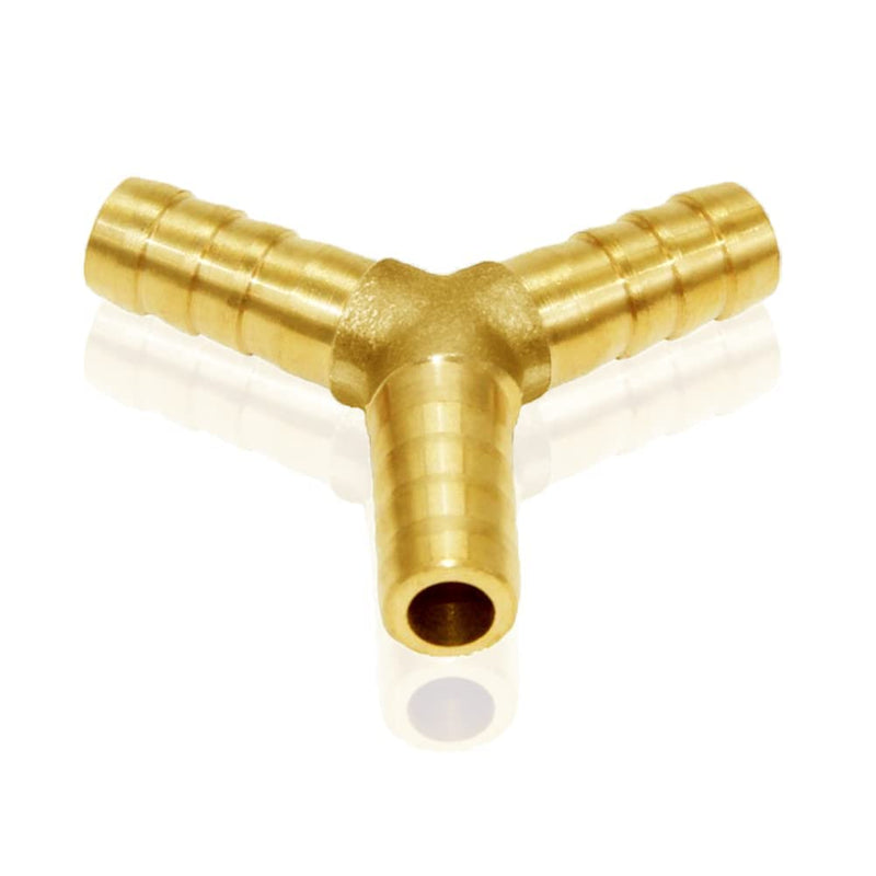 [Australia - AusPower] - Joywayus 5/16" ID Hose Barb Y Shaped 3 Way Union Fitting Intersection/Split Brass Water/Fuel/Air 