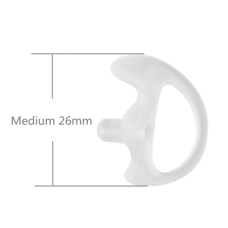 [Australia - AusPower] - JEUYOEDE Replacement Soft Silicone Earmold for Air Acoustic Tube Style Two Way Radio Earpiece Headset (2 Pairs Medium 26mm) 2Pairs Medium 26mm 