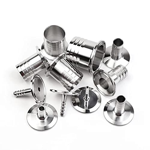 [Australia - AusPower] - Beduan 1.5" Tri Clamp to 1" Barb Fitting Stainless Sanitary Home Brew Adapter (Ferrule OD 50.5mm) 1 Inch Hose Barb 