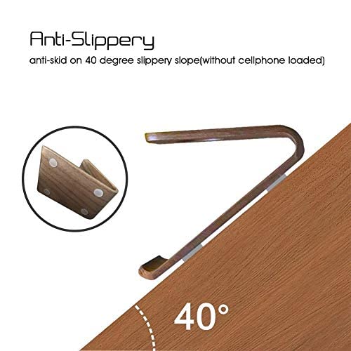 [Australia - AusPower] - SAMDI Cell Phone Stand, iPhone Wood Dock: Cradle, Holder for Switch All Android Smartphone, iPhone 6 6s 7 8 X Plus 5 5s 5c Accessories Desk - ( Black Walnut ) 