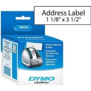 [Australia - AusPower] - DYMO 30252 LabelWriter Address Labels, 1 1/8 x 3 1/2, White, 350 Labels/Roll, 2 Rolls/Pack 