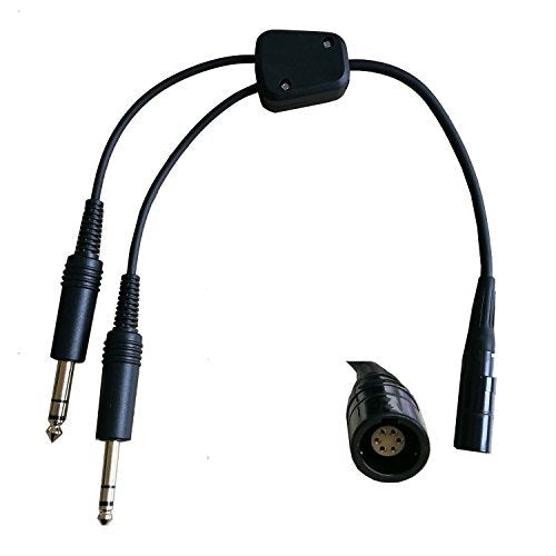 [Australia - AusPower] - UFQ L-GA Adapt Bose A20 Lemo 6 pin Connector Aviation Headset to General Aviation GA Twin Plugs Adapter Free with Super high Density Sponge with O Ring Suit for Bose A20 Better Than Original Sponge 