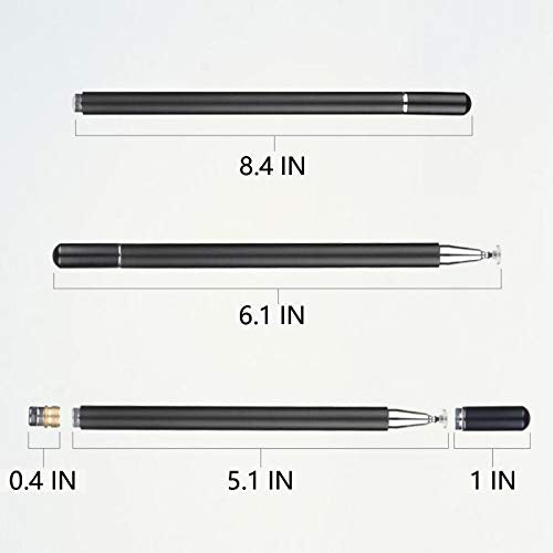 [Australia - AusPower] - WeTest Capacitive Stylus Pen,Magnetism Cover Cap, High Sensitivity and Precision, Universal for Tablets and Other Touch Screens, silver 