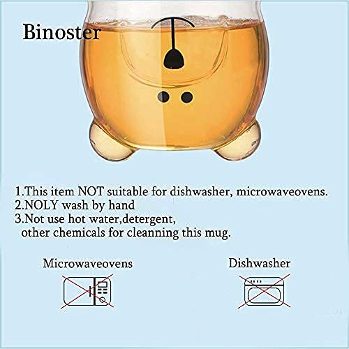 [Australia - AusPower] - Cute Mugs Glass Double Wall Insulated Glass Espresso Cup, Coffee Cup, Tea Cup, Milk Cup, Best gift for Office and Personal Birthday (Bear) Bear 