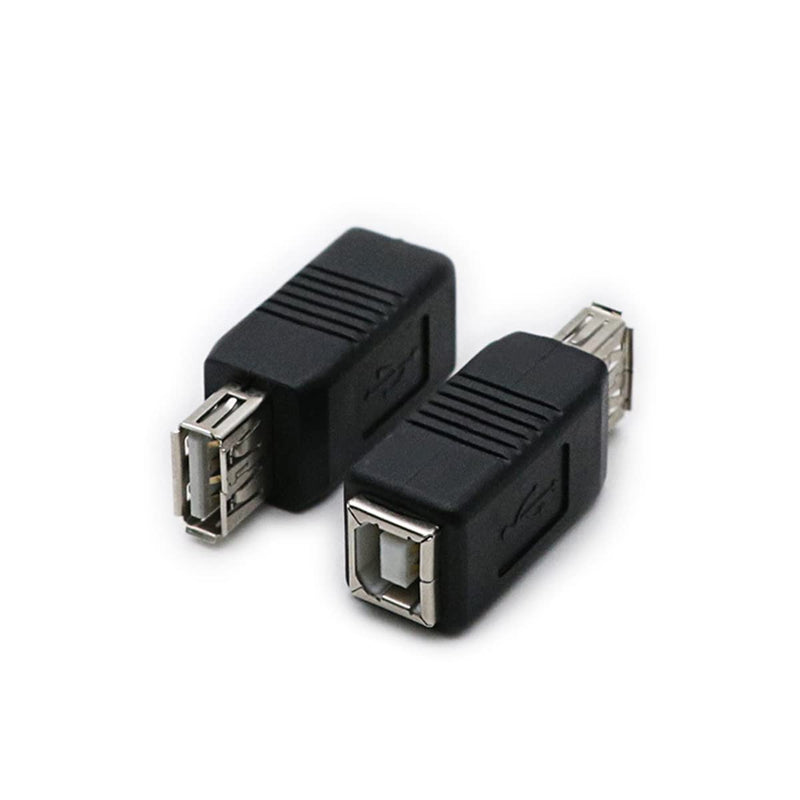 [Australia - AusPower] - Herfair USB A to B Adapter, USB 2.0 A Female to USB B Female Printer Converter (F/F, 2 Packs) 2PC USB to Female B 