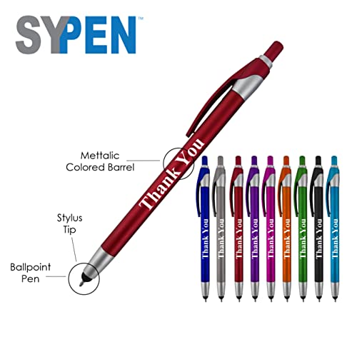 [Australia - AusPower] - Thank You Greeting Gift Stylus Pens for Touchscreen Devices - 2 in 1 Combo Pen - for Employee Appreciation, Events and Parties, 50 Pack 