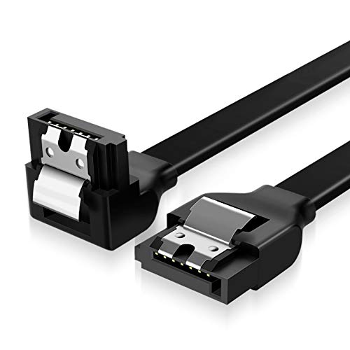 [Australia - AusPower] - ELIATER 6 Pack 90 Degree Right-Angle SATA III Cable 6.0 Gbps HDD SDD Data Cable with Locking Latch for SATA HDD, SSD, CD Driver, CD Writer, 16-Inch 