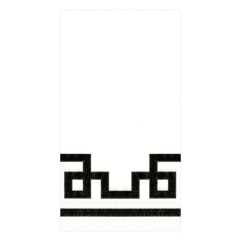 [Australia - AusPower] - Caspari Rive Gauche Paper Guest Towel Napkins in Black & White - Two Packs of 15 2 Black/White 