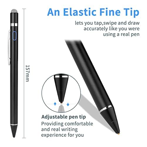 [Australia - AusPower] - Stylus Pen for Lenovo Yoga Pencil, EVACH Digital Pencil with 1.5mm Ultra Fine Tip Stylus for Lenovo Yoga, Black 