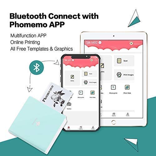 [Australia - AusPower] - Phomemo Mini Bluetooth Label Maker with 1 Transparent/Silver/Gold Glitter Sticker Paper 