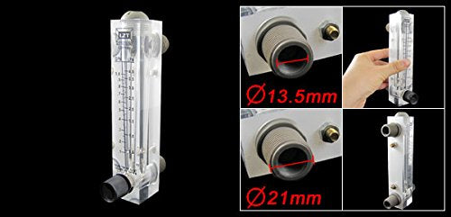 [Australia - AusPower] - uxcell Black Adjustable Knob 0.1-1 GPM Panel Type Water Flow Meter LZM-15 
