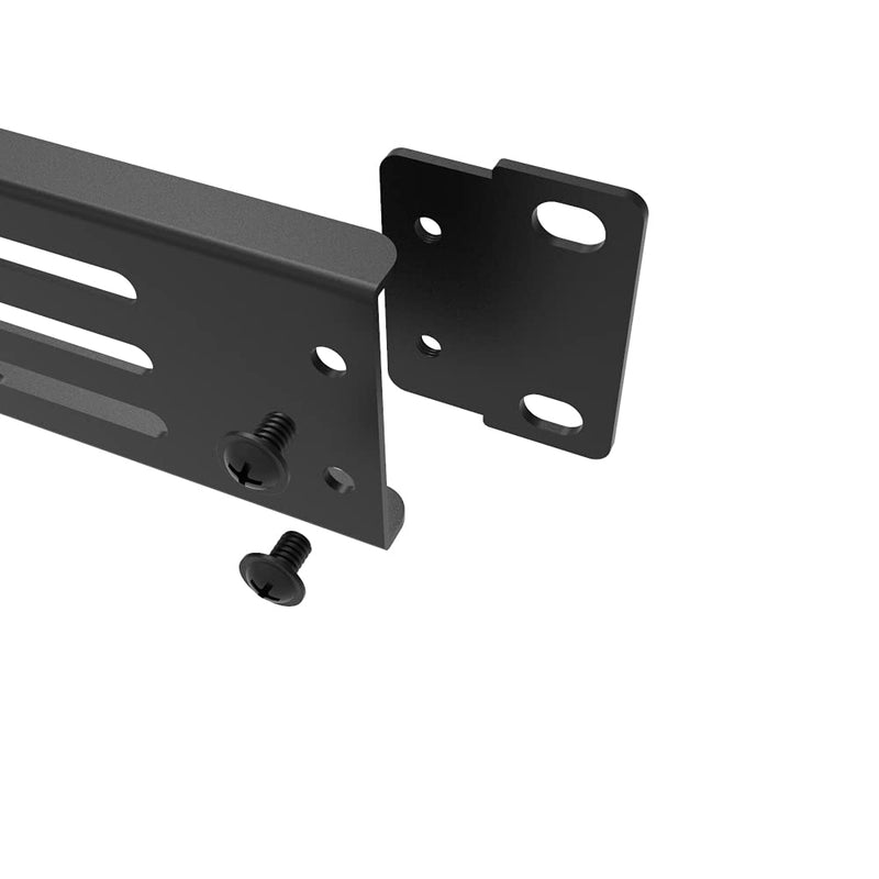 [Australia - AusPower] - Jingchengmei 1U Hinged Blank Panel - Slot Vented Server Rack Panel for 19-Inch Network Cabinet or Server Rack Enclosure Black (1UVBPHN, Black) 