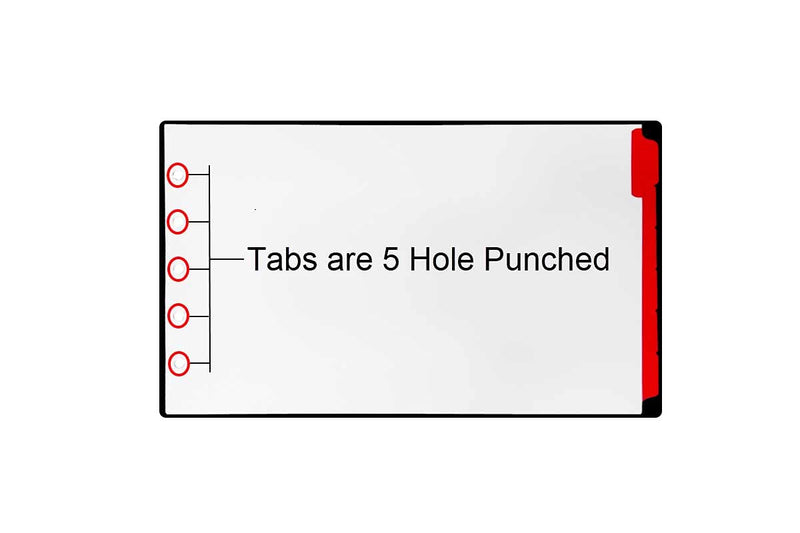[Australia - AusPower] - LandscapeBinder-com, Landscape Tabs (Blank Red Tabs, 8 12In x 14In - Legal) Blank Red Tabs 8 1/2" x 14" - Legal 