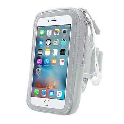 [Australia - AusPower] - Neoprene and Nylon Sports Armband Sweatproof Workout Running Gym Fitness Cell Phone Case for Samsung Galaxy S10 Plus/S9 Plus/Note 9/Note 8/iPhone Xs Max/8 Plus/7 Plus/Motorola Moto G7/LG G7(Gray) 