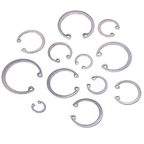 [Australia - AusPower] - DAOKI 150PCS Internal Retaining Rings Assortment Kit 15 Size Rings Clip 304 Stainless Steel 8mm to 36mm for Machine with External Circlip Plier 