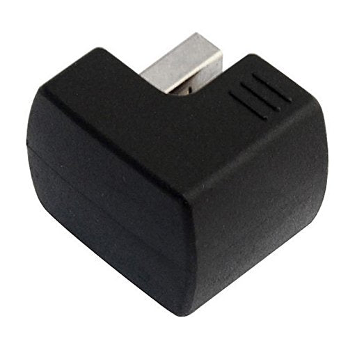 [Australia - AusPower] - CY USB 2.0 A Extension Adapter Male to Female Right Angled 90 180 Degree Black 