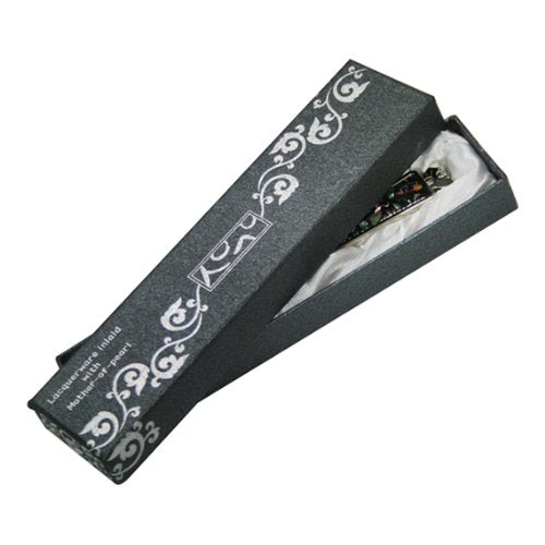 [Australia - AusPower] - Mother of Pearl Letter Opener Butterfly Design Black Metal Steel Knife Office Sword Blade Hand Envelope Opener Gift 