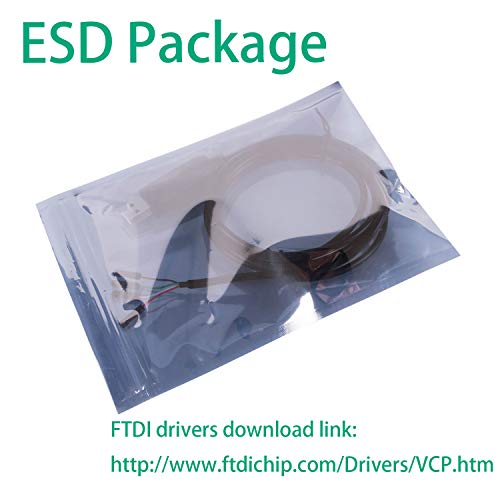 [Australia - AusPower] - USB to TTL Serial 5V 3.3V Adapter Cable TX RX VCC GND Pinout with 4 Pin 0.1 inch Pitch Female Socket FTDI Chip for Windows 10 8 7 XP Vista Android Mac OS (Logic 3.3V Level) Logic 3.3V Level 