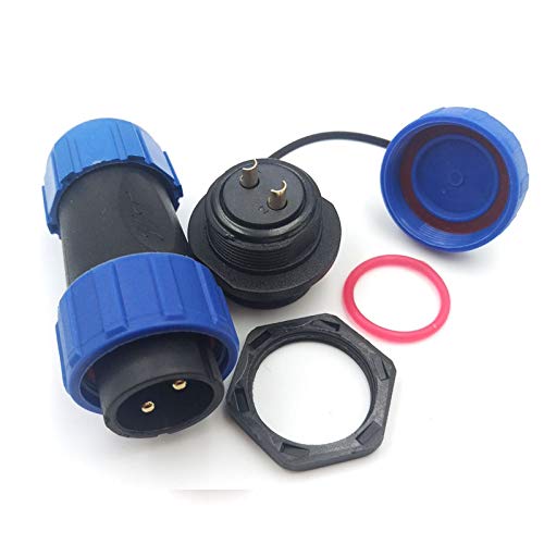 [Australia - AusPower] - SZJELEN SP21 2Pin-12Pin Panel Mount Waterproof Aviation Connector Plug and Socket IP67,LED Electrical Power Cable Wire Connector (2Pin) 