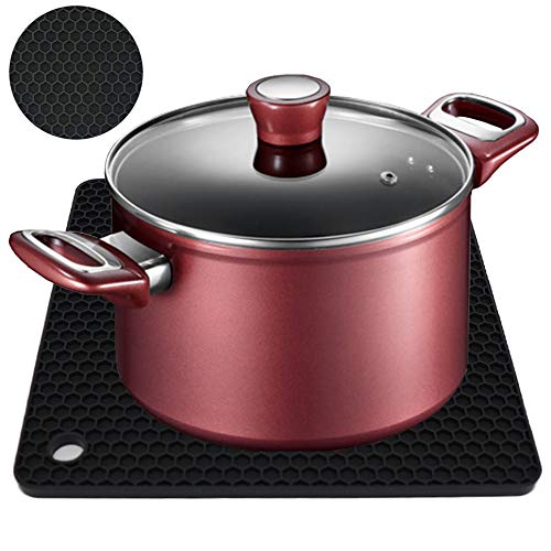 [Australia - AusPower] - Smithcraft Teal Silicone Trivet Mats for Hot Pots, Pot Holder, Multi-Purpose Drying Trivet Mat, Kitchen Table pad, (Set of 4) Non Slip, Flexible, Durable,Heat Resistant Pads (Teal-Square) C: Teal 