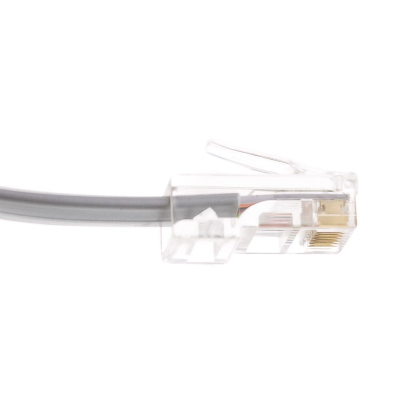[Australia - AusPower] - ACL 7 Feet RJ45 (8P/8C) Male to Male Telephone Flat Cable (Data), Reverse, Silver Satin, 10 Pack 