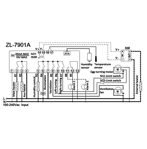 [Australia - AusPower] - LILYTECH ZL-7901A,100-240Vac, PID, Multifunctional Automatic Incubator,Incubator Controller,Temperature Humidity for Incubator 