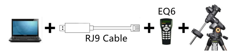 [Australia - AusPower] - Washinglee USB to RJ9 Cable for Celestron HC, for Hand Controller with RJ9 Port, USB Control Cable for Celestron Computerized Telescope. (16 FT/ 5M) RJ9 Cable (16 FT/ 5M) 