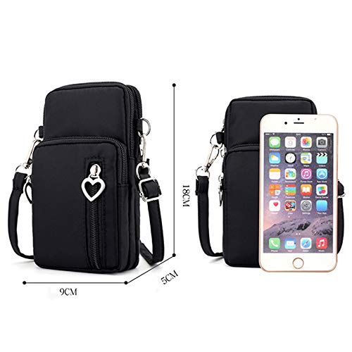 [Australia - AusPower] - Crossbody Bags Cell Phone Arm Bag Wallet Purse Pouch for LG V40/V50/G8/G8S ThinQ/K31 Rebel/Blu G90/Google Pixel 4a/5a 5G Black 