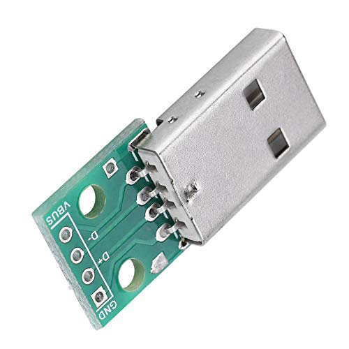 [Australia - AusPower] - Mini USB to DIP Adapter Board, Walfront 10Pcs USB Type A Male Plug to DIP Converter Board 4 Pins DIP 2.54mm Pitch 