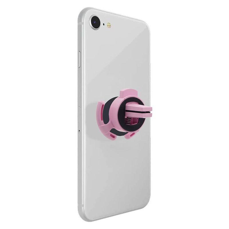 [Australia - AusPower] - HOMEFOX Socket Holder Car Mount - 2 Pack Collapsible Socket Mount for Car Vent, Grip Socket Car Holder for iPhone with Secure Vent Clip for Horizontal Air Vent ONLY, Pink Two Pack Vent Mount Pink/Pink 