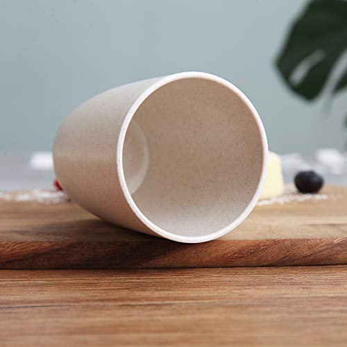 [Australia - AusPower] - Choary Eco-friendly Unbreakable Reusable Drinking Cup for Adult(12 OZ), Wheat Straw Biodegradable Healthy Tumbler Set 5-Multicolor, Dishwasher Safe 5 Count (Pack of 1) 
