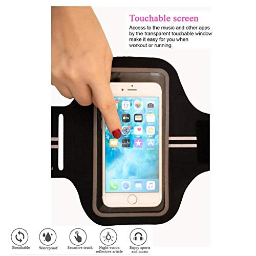 [Australia - AusPower] - HOKANG Water Resistant Large Cell Phone Armband Case for iPhone Xs/XS Max/XR/X/8 Plus, Galaxy S10/S10e/S10+/S9/Note 9, Google Pixel 2 XL and More for Workout Band & Key Holder 