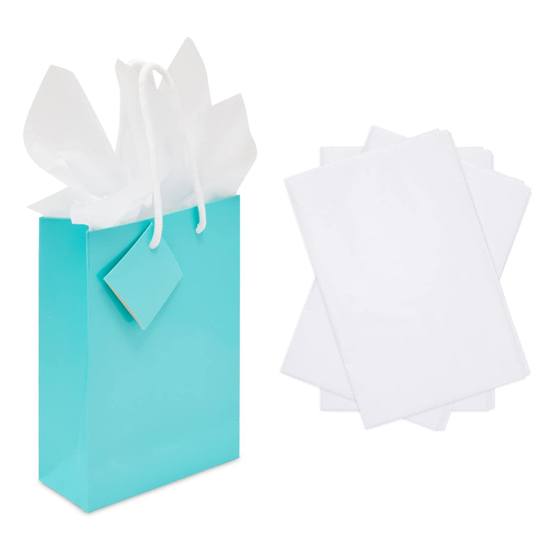 [Australia - AusPower] - Small Teal Party Favor Gift Bags with Handles, Tissue Paper (5.5 x 7.9 In, 20 Pack) 