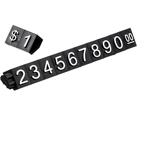 [Australia - AusPower] - Floratek 30pcs Price Tag Number Letter Price Cube Display Adjustable Watch Ring Jewelry Dollar Pricing Label Stand 