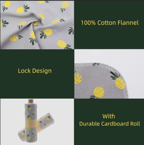 [Australia - AusPower] - Paperless Towels Roll Washable 100% Cotton Cloth, Reusable Paper Towels - 25 Pack with Durable Cardboard Roll - 10" X 10" Zero Waste Reusable Napkins Eco Friendly Paperless Paper Towels 
