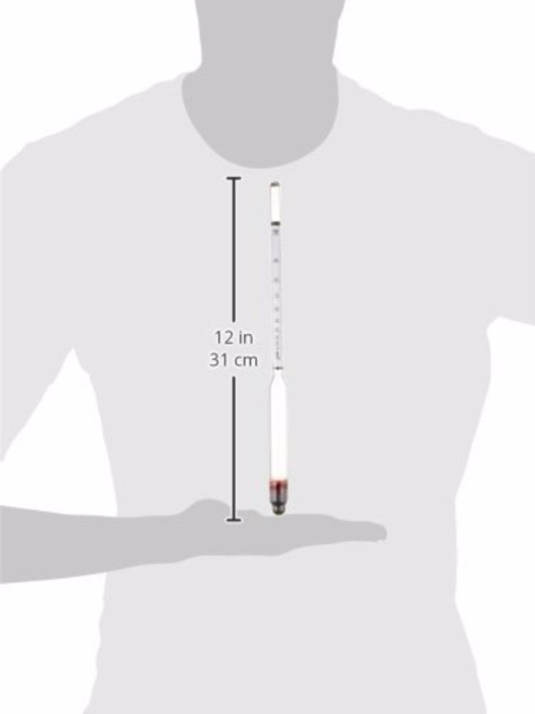 [Australia - AusPower] - UPROMAX Hydrometer Alcohol Meter Test Kit: Distilled Alcohol 0-200 Proof Deluxe Set Traceable Alcoholmeter with Unbreakable Jar for Proofing Distilled Spirits 