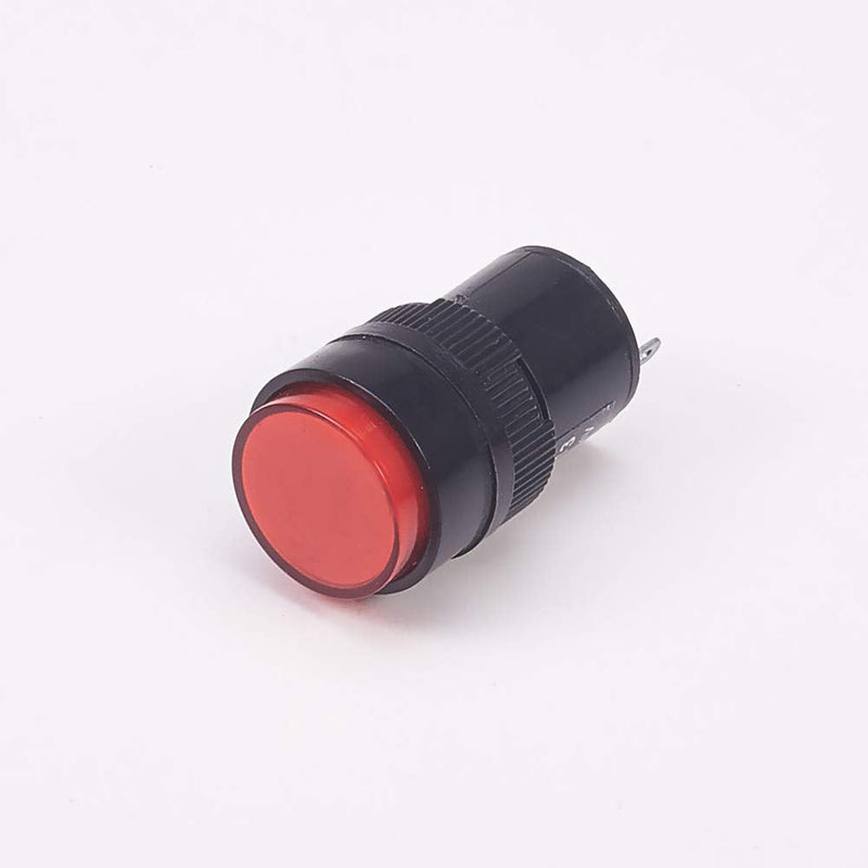 [Australia - AusPower] - Othmro 5Pcs Indicator Light Flush Panel Mount Industrial Signal Lamp no Buzzer Electrical Control Panel 24Volt,16mm Red 