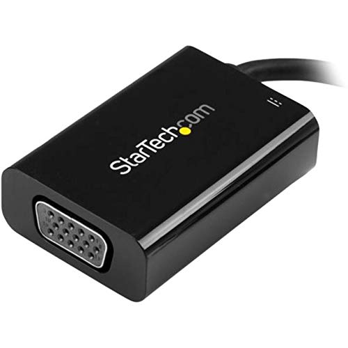 [Australia - AusPower] - StarTech.com USB C to VGA Adapter with Power Delivery - 1080p USB Type-C to VGA Monitor Video Converter w/ Charging - 60W PD Pass-Through - Thunderbolt 3 Compatible - Black (CDP2VGAUCP) 