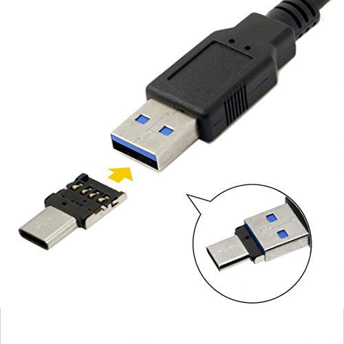 [Australia - AusPower] - Chenyang 5pcs/lot Ultra Mini Type-C USB-C to USB 2.0 OTG Adapter for Phone Tablet & Cable & Flash Disk Silver 