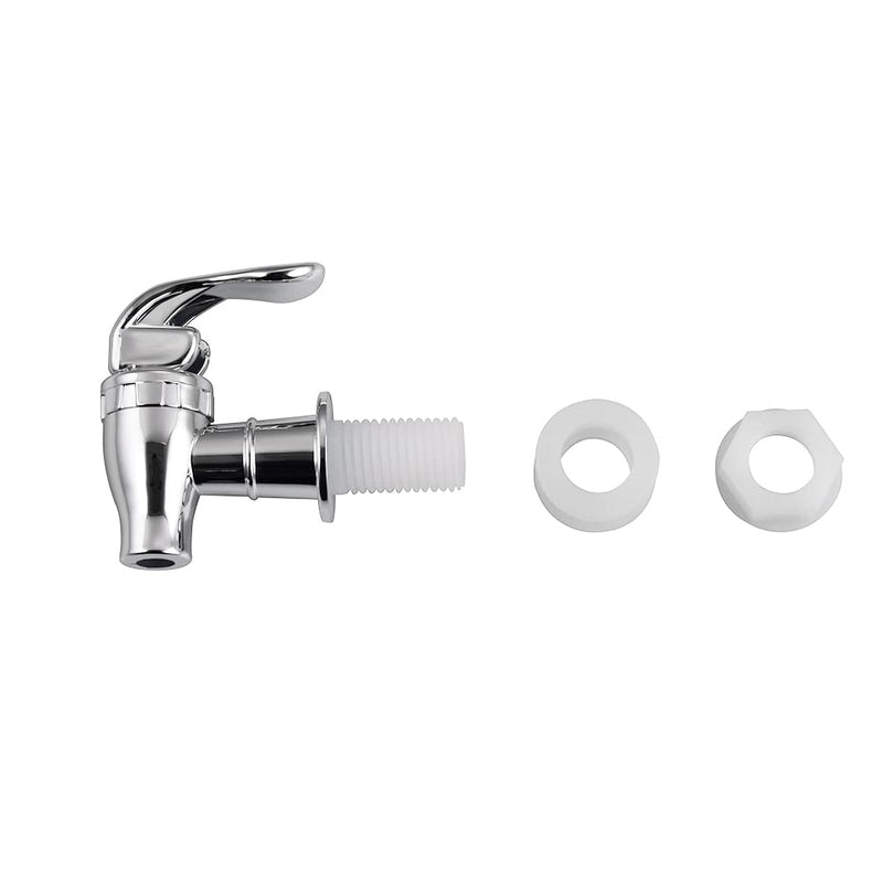 [Australia - AusPower] - Replacement Spigot for Beverage Dispenser,Push Style Spigots ,Water Dispenser Replacement Spout Silver 2 Pack 