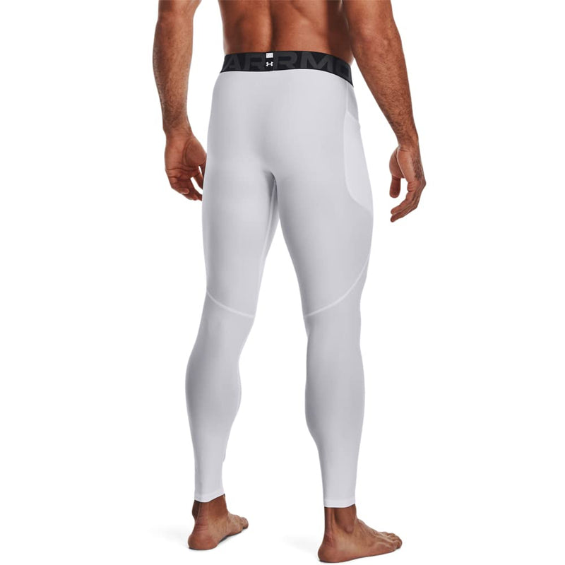 [Australia - AusPower] - Under Armour Men's HeatGear Leggings White (100)/Black X-Small 