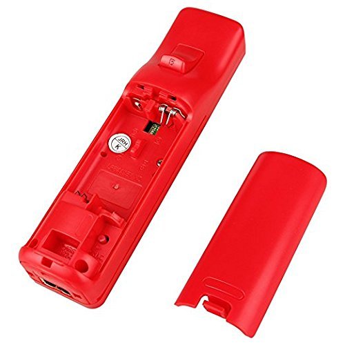 [Australia - AusPower] - Remote Controller for Wii,Yudeg Wii Remote and Nunchuck Controllers with Silicon Case for Wii and Wii U（not Motion Plus） (Red) Red 