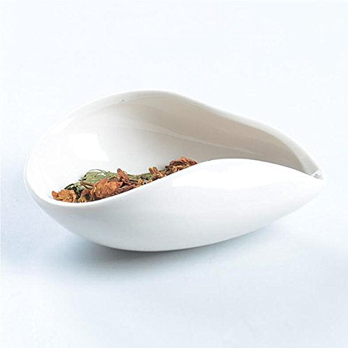 [Australia - AusPower] - 11x4CM White Porcelain Cha He Tea Vessel -Loose Leaf Tea Presentation- Tea Accessory - Tea Scoop-Tea 