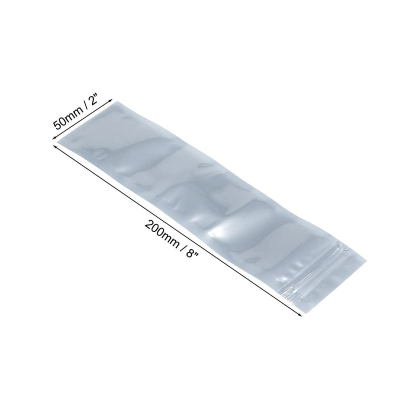 [Australia - AusPower] - uxcell Anti Static Resealable Shielding Bag, 50x200mm/2x8 inch, Protective Antistatic Bag, for Store HDD SSD RAM Laptop Hard Drives Memory Card, Electronic Devices, 50pcs 
