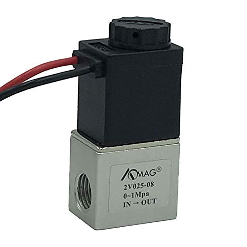 [Australia - AusPower] - 1/4inch DC 12V 2 Way Normally Closed Electric Solenoid Air Valve 1/4" Port 