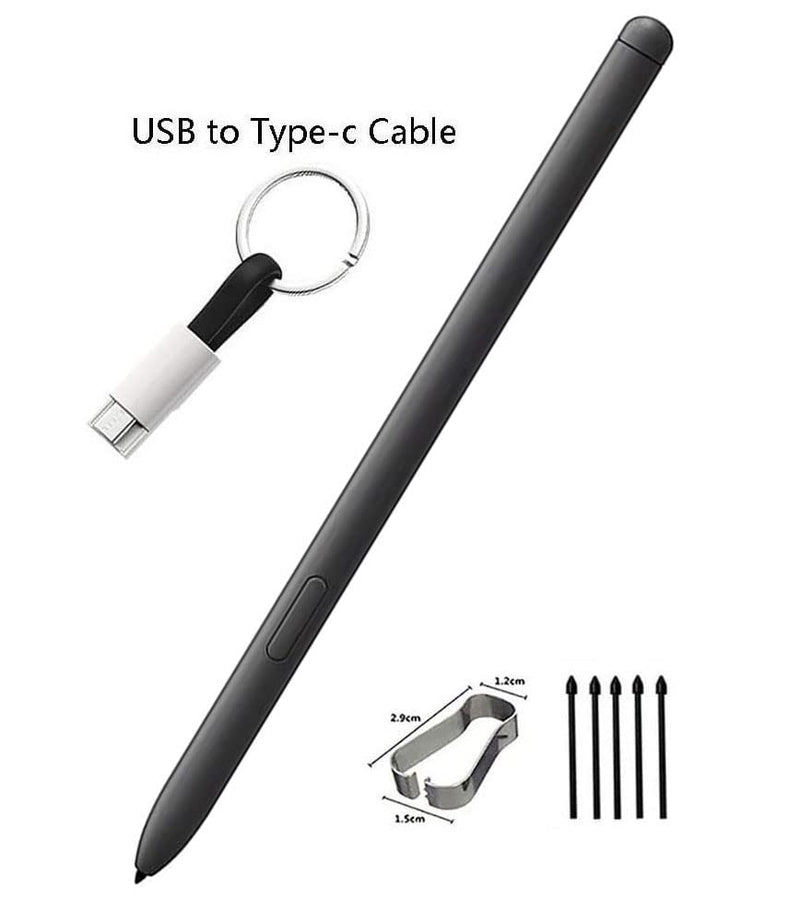 [Australia - AusPower] - H-TECH Galaxy Tab S6 Lite S Pen Replacement for Samsung Galaxy Tab S6 Lite (EJ-PP610) Stylus Touch S Pen with USB to Type-c Cable+Tips (Oxford Gray) Oxford Gray 