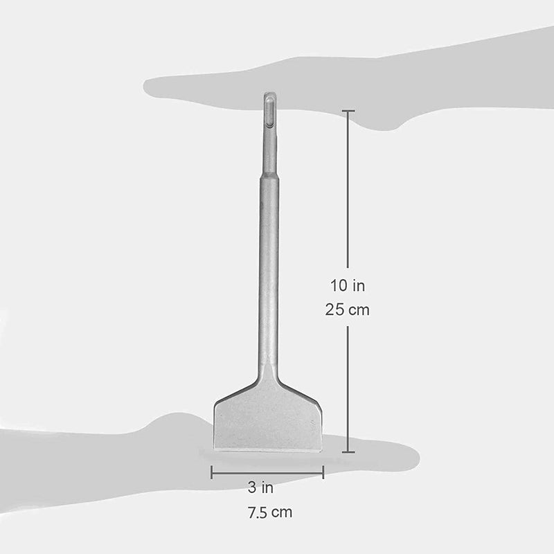 [Australia - AusPower] - Firecore FS18310 SDS Plus 3-in Wide Cranked Angled Bent Tile Removal Chisel (3”X10”) 