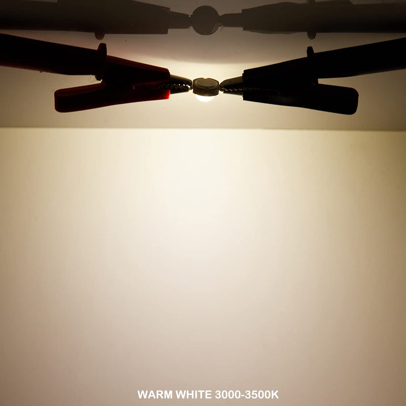 [Australia - AusPower] - Chanzon 10 pcs High Power Led Chip 5W Warm White (3000K-3500K / Input 600mA-700mA / DC 6V-7V / 5 Watt) Super Bright Intensity SMD COB Light Emitter Components Diode 5 W Bulb Lamp Beads DIY Lighting A) Warm-white (3000K) 